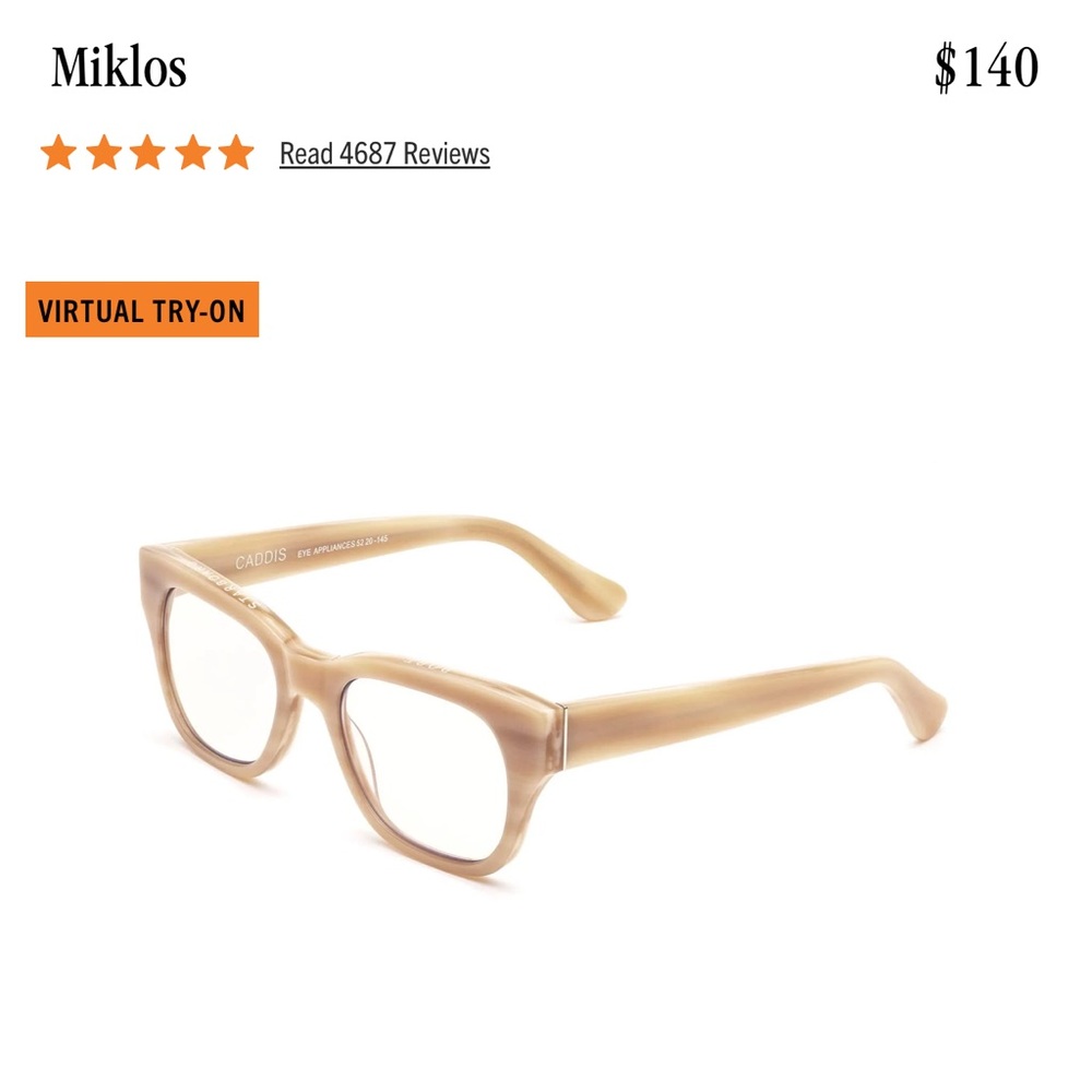 Caddis Women's Beige Glasses - Picture 6 of 6